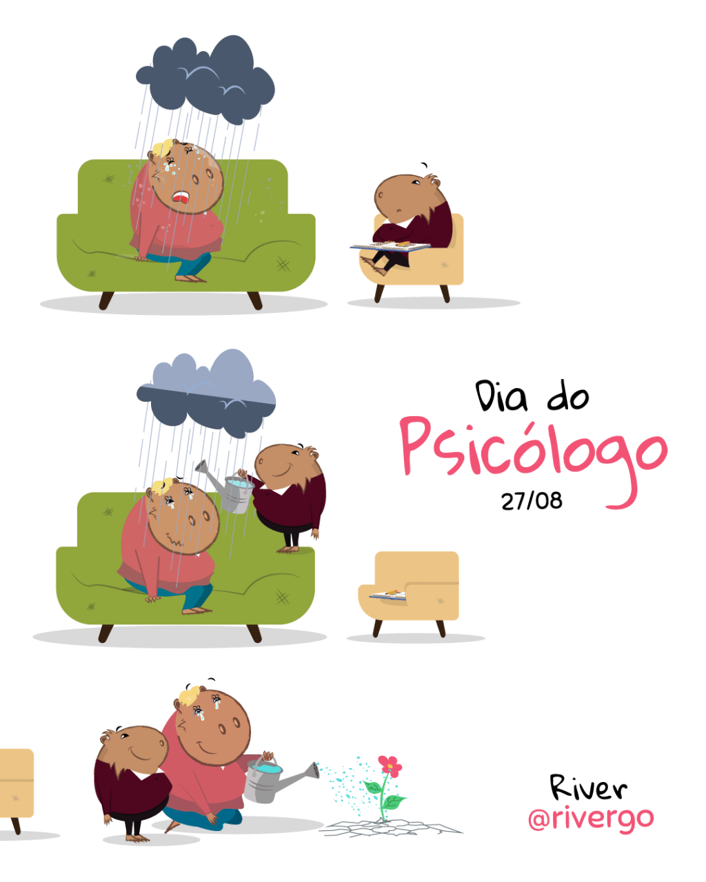 Feliz dia do Psicólogo!&nbsp;🧠🌈❤️